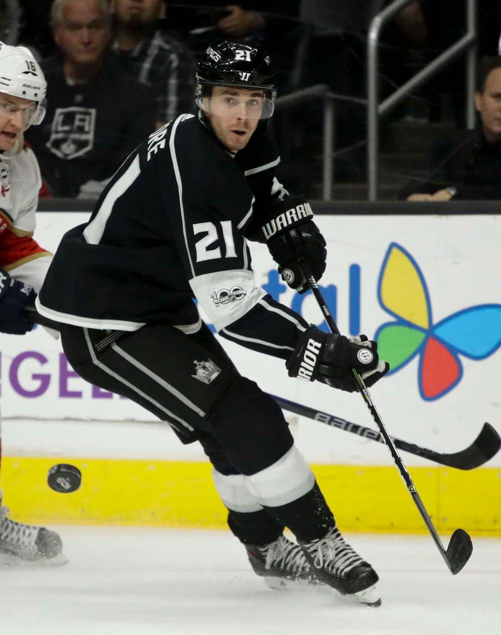 (AP Photo/Chris Carlson)
Nick Shore, as a member of the Los Angeles Kings in 2017, was picked up off waivers by the Winnipeg Jets, Wednesday.