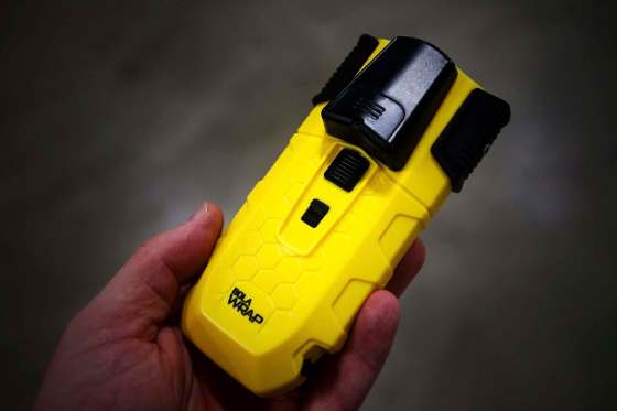 JOHN WOODS / WINNIPEG FREE PRESSThe BolaWrap from Wrap Technologies which was demonstrated for the first time in Canada in a warehouse in Winnipeg Thursday.