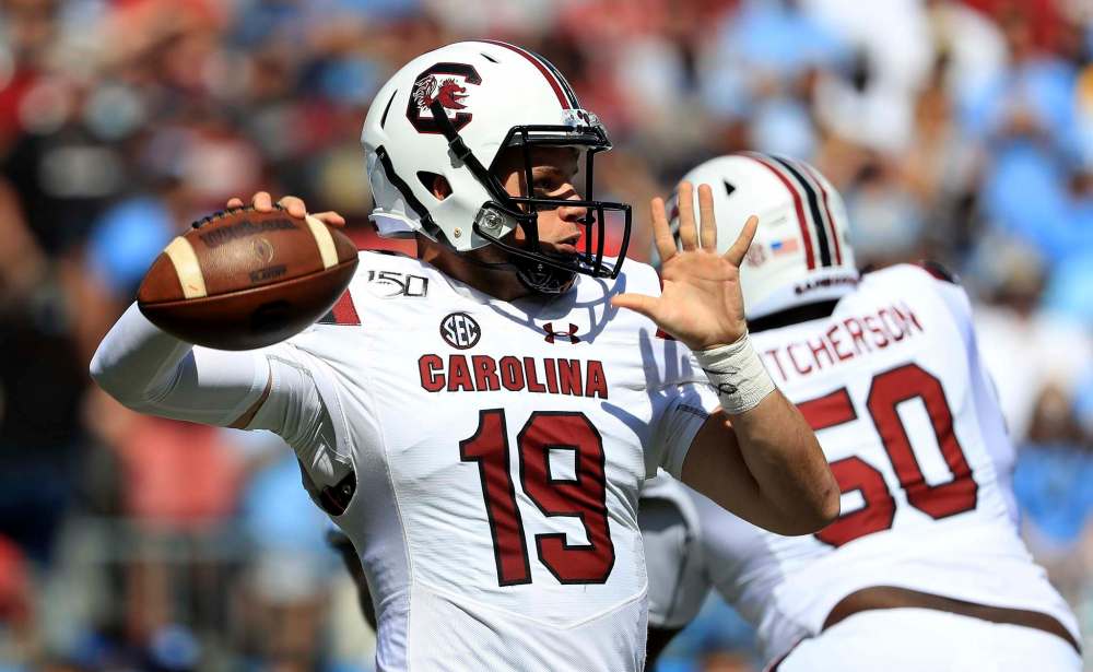 (Streeter Lecka/Getty Images/TNS)
Quarterback Jake Bentley, who played four seasons with the South Carolina Gamecocks, is one of 10 U.S. players on the Winnipeg Blue Bombers negotiation list.
