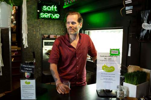Tomas Sohlberg, owner of the local restaurant chain Boon Burger. The Winnipeg vegan restaurant is closing its doors next month. (Andrew Ryan / Free Press files)