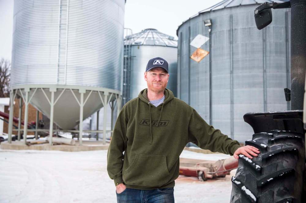 MIKAELA MACKENZIE / WINNIPEG FREE PRESS
Warren McCutcheon, who grows corn near Carman, has to pay more to dry his crops thanks to the carbon tax. ‘We’re shooting ourselves in the foot,’ he says of the extra levy.
