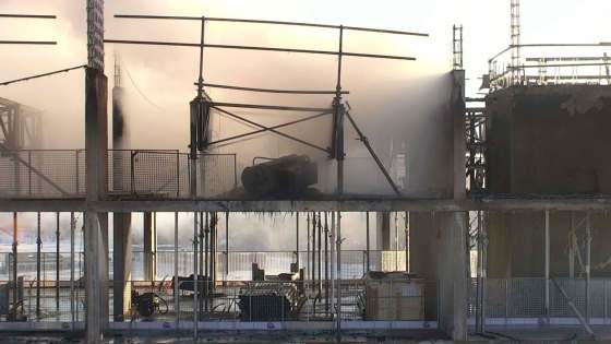 WINNIPEG FIRE PARAMEDIC SERVICES / CITY OF WINNIPEGMore than 100 firefighters worked to put out a fire on the top of the 16-storey, mixed-use building, which is under construction on Pembina Highway.