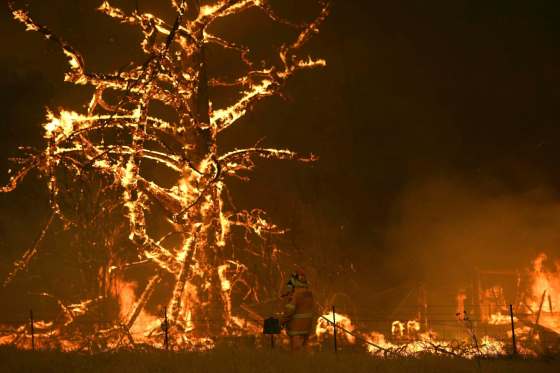 Dan Himbrechts/AAP Images via APFirefighters battle the Gospers Mountain Fire in New South Wales, Australia.