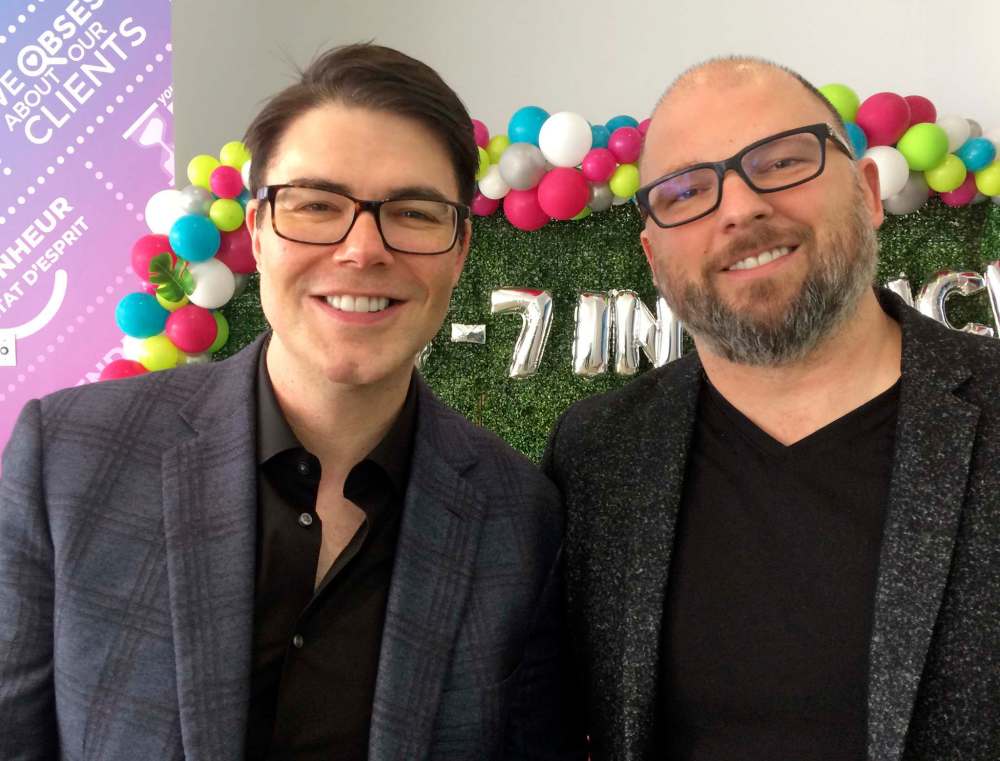 MARTIN CASH / WINNIPEG FREE PRESS
Greg Fettes (right, with his brother, 24-7 Intouch co-founder, Jeff Fettes) co-founder and CEO of 24-7 Intouch, says the company’s Athens facility will add 600 jobs to the Greek capital.