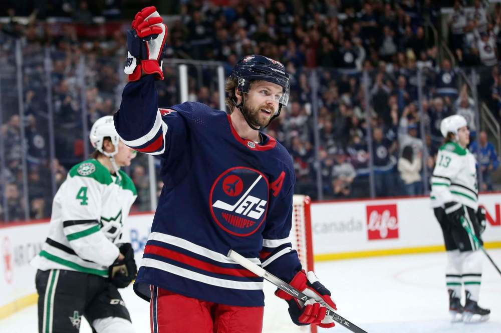 JOHN WOODS / WINNIPEG FREE PRESS FILES
Jets D-man Josh Morrissey would like to score a few today and get the crowd pumped up.
