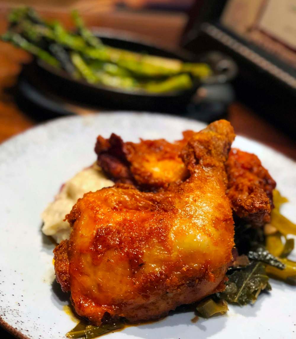 Hot chicken is crispy fried chicken loaded in a spicy coating that usually consists of cayenne pepper, paprika and garlic powder.