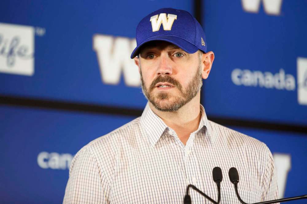 MIKE DEAL / WINNIPEG FREE PRESS
Former Bombers and B.C. Lions quarterback Buck Pierce is taking over as offensive co-ordinator after six seasons as an assistant coach with the Bombers.