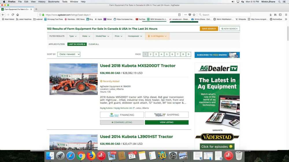 Supplied
An example of a used tractor that can be obtained online.