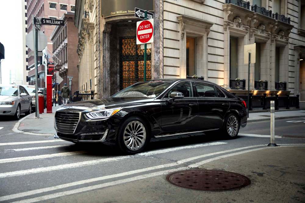 Genesis
The Genesis G90 is a full-size, four-door luxury sedan manufactured by the South Korean luxury automaker Genesis, a subsidiary of Hyundai.