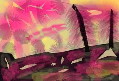 STEW MCCULLOCH / AANM
Forest Fire, a digital painting by Winnipeg artist Stew McCulloch.