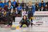 CURL MANITOBA
Kerri Einarson keeps an eye on the incoming rock during Sunday's Scotties final against Jennifer Jones (right) in Rivers.