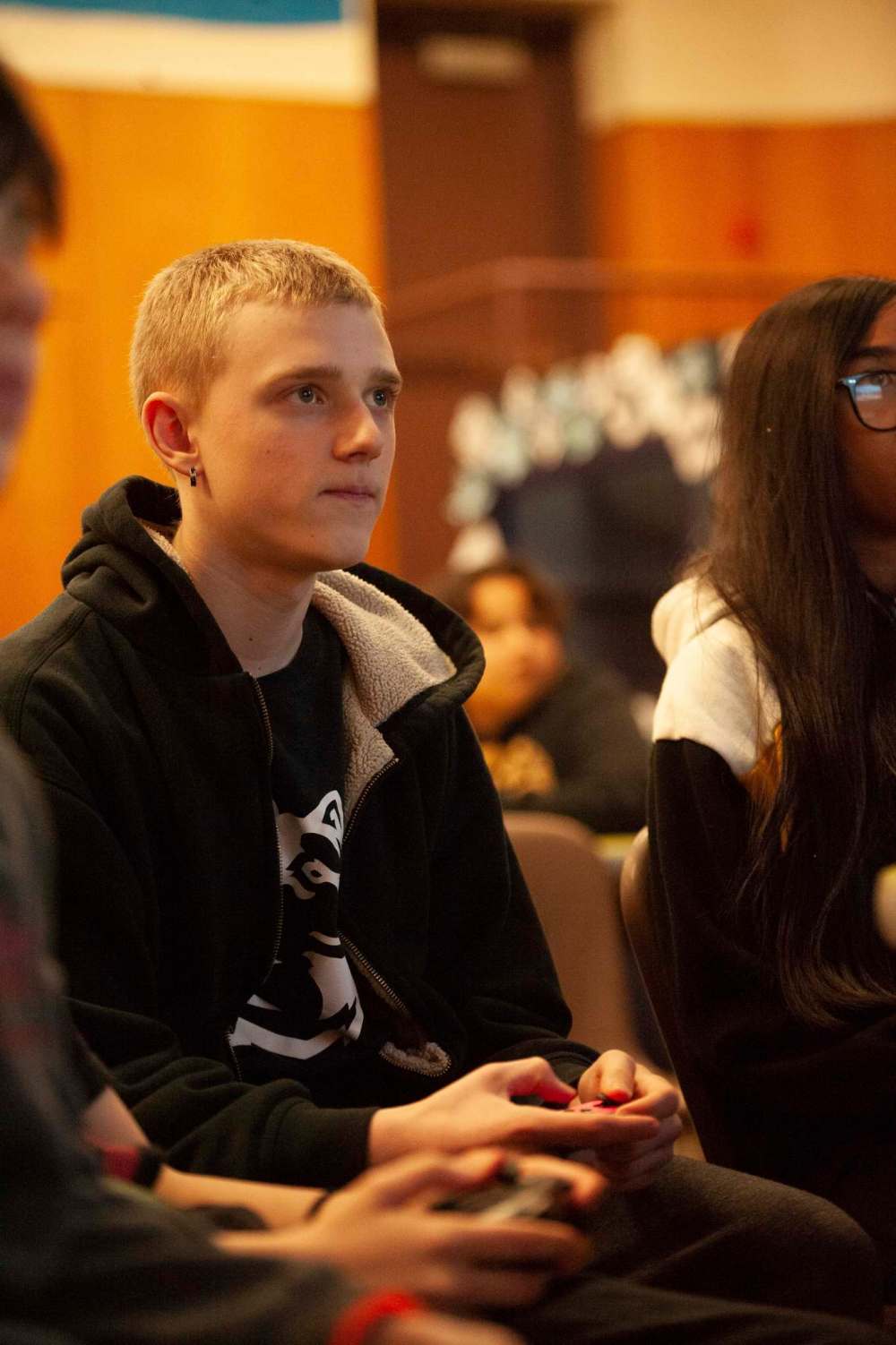 Mike Sudoma / Winnipeg Free Press
Not only is Derek Robillard allowed to play Super Smash Bros. in school, he’s also cheered on by his teacher.