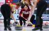 THE CANADIAN PRESS/Jonathan Hayward
Team Nunavut skip, Lori Eddy calls a shot during a draw against team Manitoba at the Scotties Tournament of Hearts in Moose Jaw, Sask.