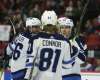 THE CANADIAN PRESS/Fred Chartrand
Winnipeg Jets' Mark Scheifele, right, celebrates his goal against the Ottawa Senators with teammates during the first period in Ottawa on Thursday.