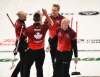 Team Canada's B.J. Neufeld (clockwise from left), Colton Flasch, Kevin Koe and Ben Hebert. (Sean Kilpatrick / The Canadian Press)