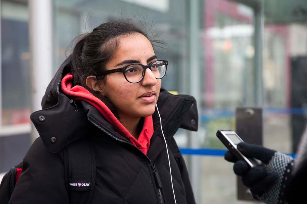 Tanya Thind isn’t more worried about COVID-19 than about any other viruses just yet, but is prepared by carrying hand sanitizer and not touching things on the bus. (Mikaela MacKenzie / Winnipeg Free Press)