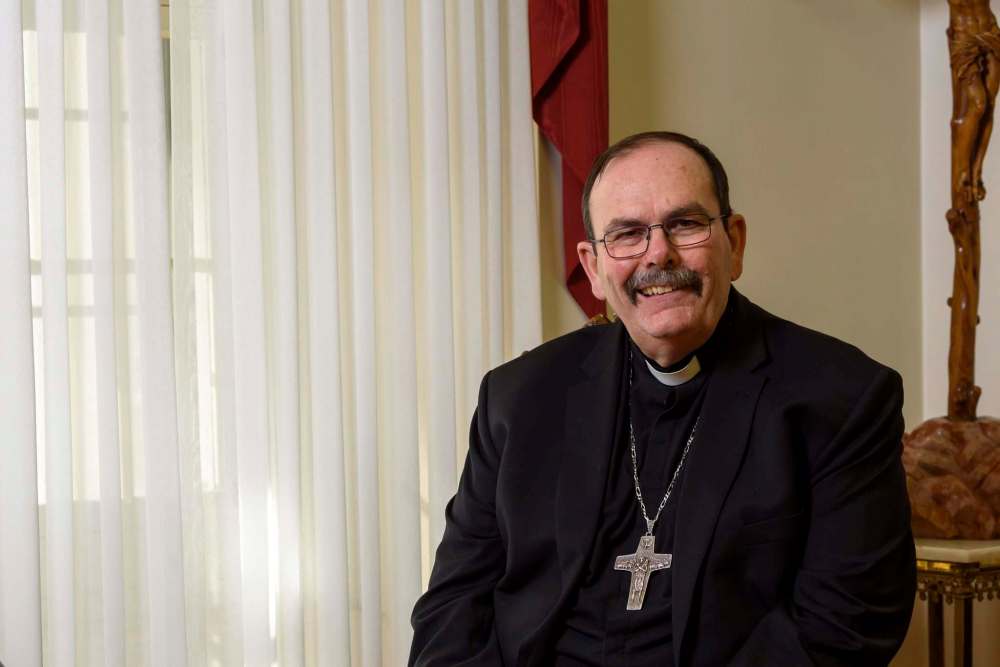 JESSE BOILY / WINNIPEG FREE PRESS
‘It actually leads to a great amount and greater depth of communication, friendship and connectivity,’ says St. Boniface Archbishop Albert LeGatt about the spiritual and emotional side effects of social distancing due to COVID-19.