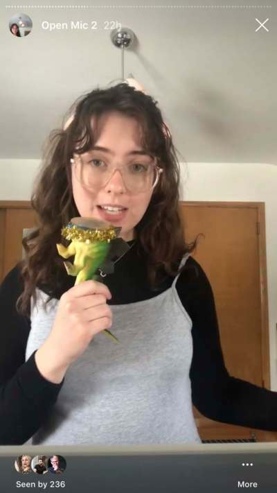 SUPPLIED Sara London is encouraging local comedians to pick up the mic, or a reasonable facsimile, and submit one-minute bits on Instagram.