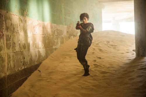 Marcos Cruz photo
The new SyFy TV series Vagrant Queen follows the adventures of Elida (Adriyan Rae, above), who flies all over the galaxy in her junk-heap of a spacecraft called the Winnipeg.
