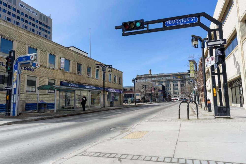 JESSE BOILY / WINNIPEG FREE PRESS FILES
An almost empty Graham Avenue Mall: a mere shadow of a city pre-coronavirus.