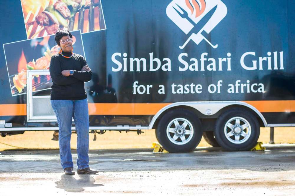 MIKAELA MACKENZIE / WINNIPEG FREE PRESS
Dora Gwendo and her husband started Simba Safari Grill, an African-inspired food truck, in 2014 and normally work six or seven fairs and festivals a season. This year, however, the list of opportunities is dwindling.
