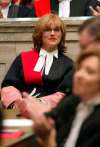 WAYNE GLOWACKI / WINNIPEG FREE PRESS FILESThe Canadian Judicial Council has found that Manitoba Court of Queen’s Bench Justice Colleen Suche, shown here at a swearing-in ceremony in 2002, was wrong to join her cabinet-minister husband, Winnipeg South Centre MP Jim Carr, in weighing in on Ottawa’s selection of judges.