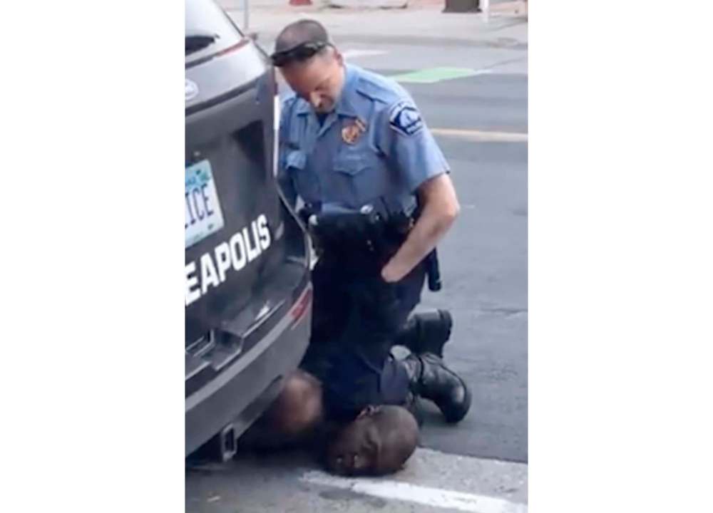 Darnella Frazier / The Associated Press files
In a frame from video provided by Darnella Frazier, Derek Chauvin kneels on the neck of George Floyd, a handcuffed man who was pleading that he could not breathe.
