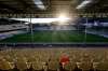 (Ronald Wittek/Pool via AP)
Soccer players play in front of empty stands during a German Bundesliga soccer match in Freiburg, Germany, Friday. Bundesliga, alone in the spotlight the last two weeks, is about to be joined in succession by the Portuguese, the Greeks, the Spanish, the Turkish, the English, the Italians and the Russians.