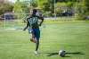 MIKAELA MACKENZIE / WINNIPEG FREE PRESS
Valour FC midfielder Raphael Ohin gets in a workout at Glenlawn Collegiate Memorial Park Turf Field in Winnipeg on Thursday. The club can resume training on Sunday in small groups.