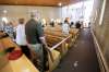 JOHN WOODS / WINNIPEG FREE PRESS
JOHN WOODS / WINNIPEG FREE PRESS
Due to COVID-19 restrictions attendance at the Sunday mass at Holy Family Church in Winnipeg was limited.