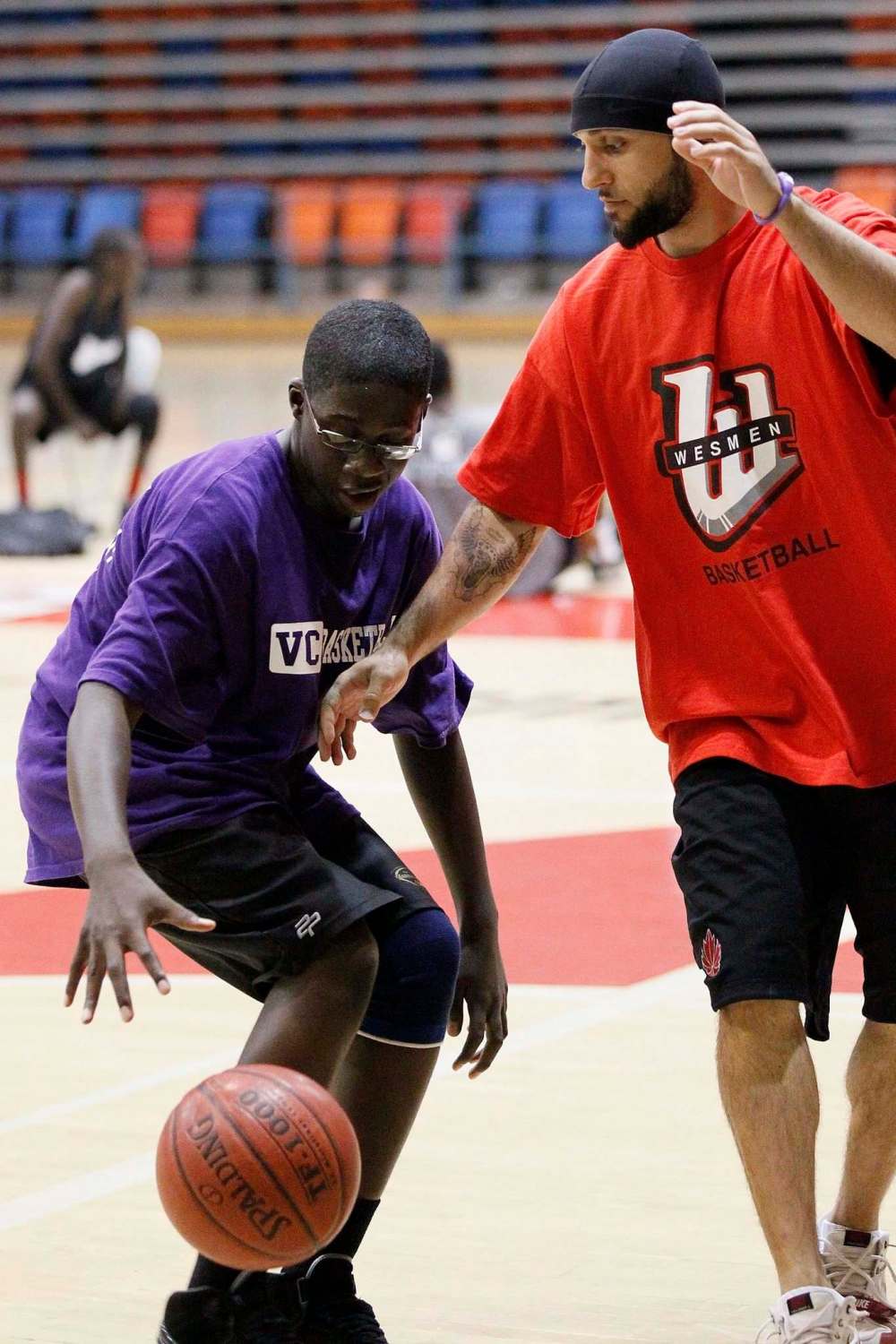 Nasajpour instructs Charles Gillen at a summer long camp at the University of Winnipeg back in 2012. Now, he's a certified trainer, nutritionist and mental health coach dedicated to helping people get into the best shape of their lives both physically and mentally. (John Woods / Winnipeg Free Press files)