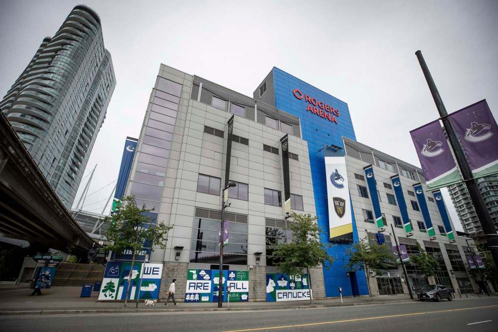 Vancouver's Rogers Arena was on a list of proposed hubs but B.C. requires close contacts of a person who has tested positive to also quarantine for two weeks regardless of test results. (Darryl Dyck / The Canadian Press files)