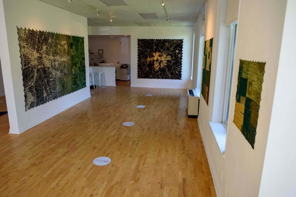 JESSE BOILY / WINNIPEG FREE PRESS
Mylène Michaud’s work was mounted with the artist’s help via Skype; the pandemic prevented her from coming to the gallery in person.