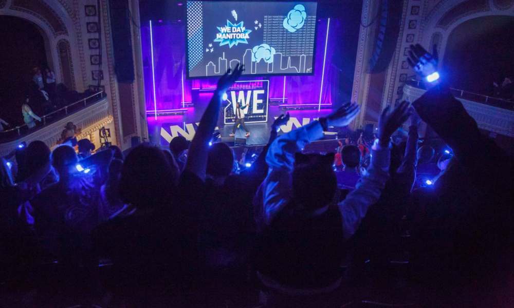 MIKE DEAL / WINNIPEG FREE PRESS
A crowd of students from schools across Manitoba attends the WE Day celebration held at the Burton Cummings Theatre in October, 2019.