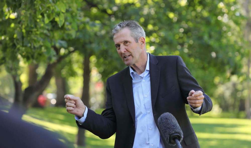 RUTH BONNEVILLE / WINNIPEG FREE PRESS
Manitoba Premier Brian Pallister said the roundabout is an investment in a