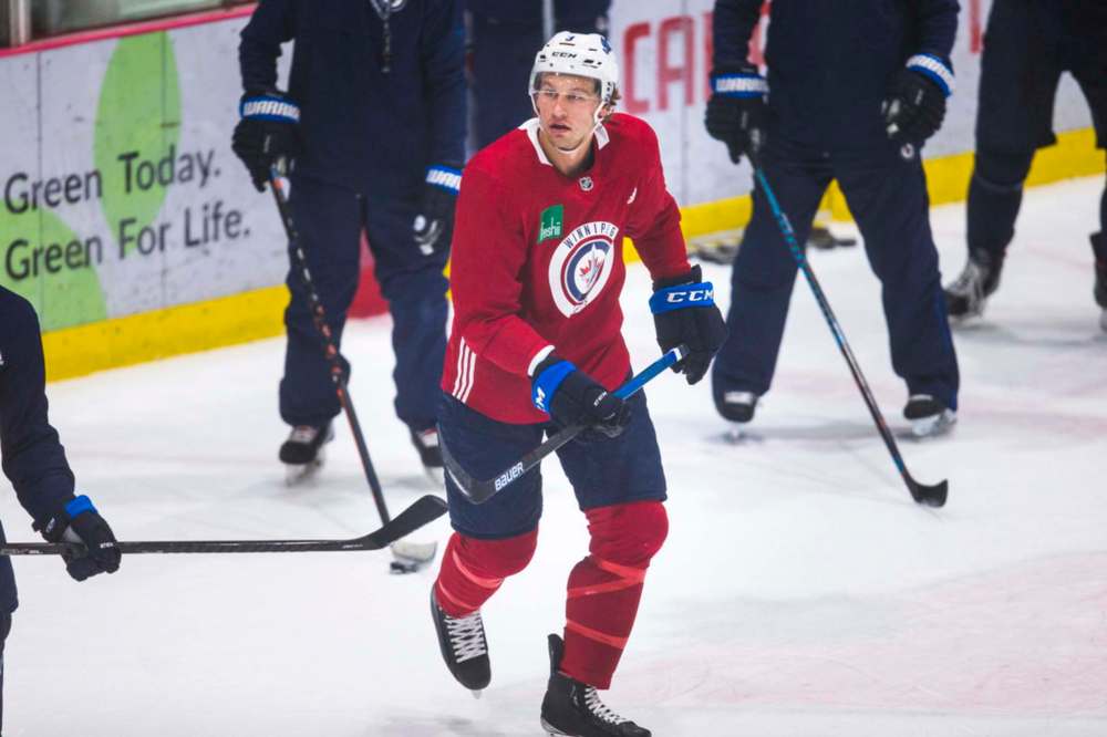 MIKAELA MACKENZIE / WINNIPEG FREE PRESS
Winnipeg Jets defenceman Tucker Poolman on playing in front of an empty arena: