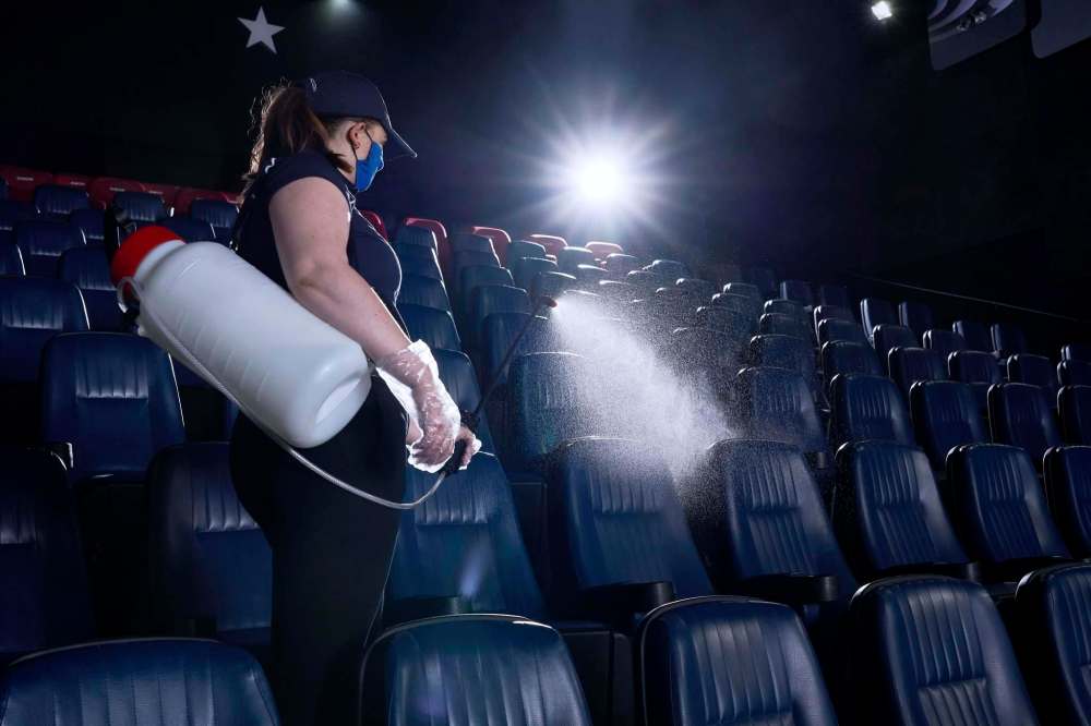 Cineplex
It looks like a scene from a new Ghostbusters film, but it’s just a regular cleaning between screenings.