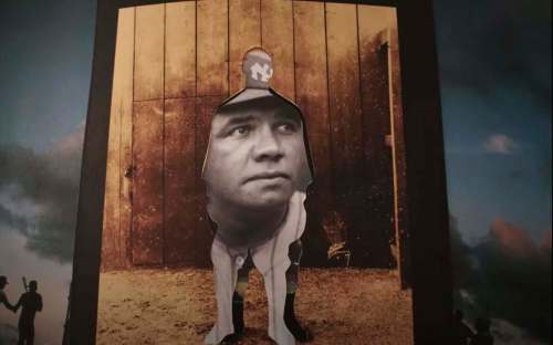 A still from the video for John Samson&rsquo;s new single, Fantasy Baseball at the End of the World. (Anti Records)