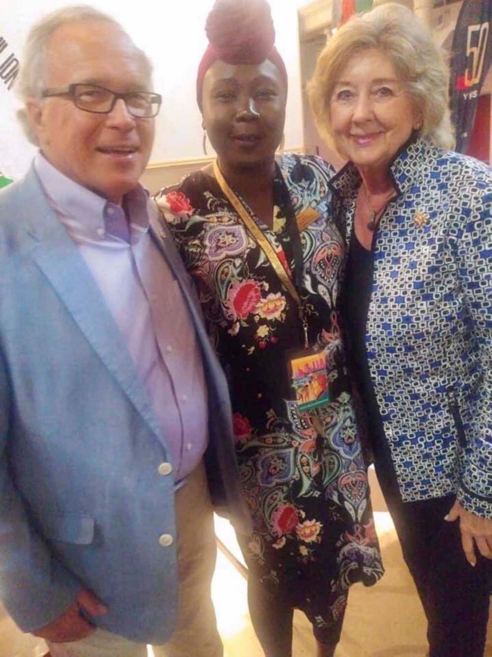 SUPPLIED
South Sudanese Pavilion co-ordinator Sandy Deng is seen with former Manitoba premier Gary Filmon and Manitoba Lt.-Gov. Janice Filmon at Folklorama in 2019.