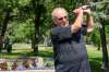 JESSE BOILY / WINNIPEG FREE PRESSJack Duncan tees off at Rossmere Golf and Country Club on Tuesday. Golf has seen a rise in business this year.Tuesday, Aug. 4, 2020.Reporter: Jason Bell