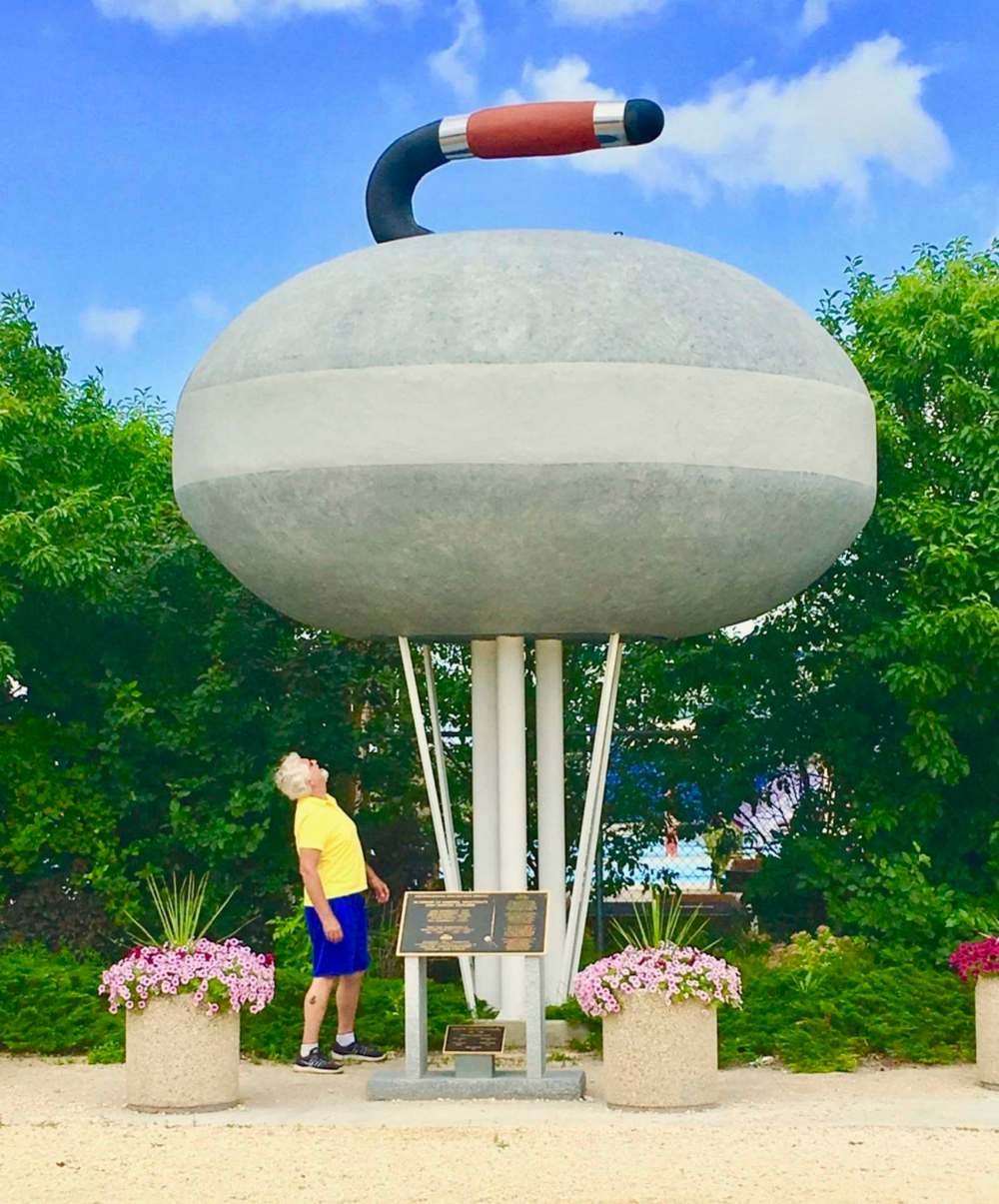The huge curling stone in Arborg really rocks.