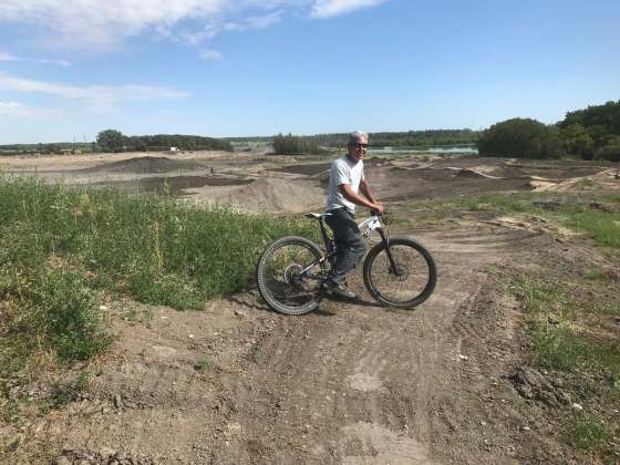Steve Lyons / Winnipeg Free Press Alex Man at the Neepawa site where there will be six kilometres of trails.