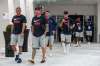 Paris Saint-Germain's players leave the team hotel in Lisbon, Portugal, Thursday, Aug. 20, 2021. Paris Saint-Germain will play against Bayern Munich the Champions League final next Sunday in Lisbon. (AP Photo/Manu Fernandez)