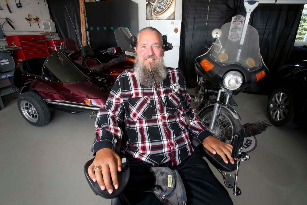 Neil Klippenstein was a self-employed contractor when he was left paralyzed from the neck down after his motorcycle was rear-ended on Lagimodiere Boulevard in 2011. (Shannon VanRaes / Winnipeg Free Press)