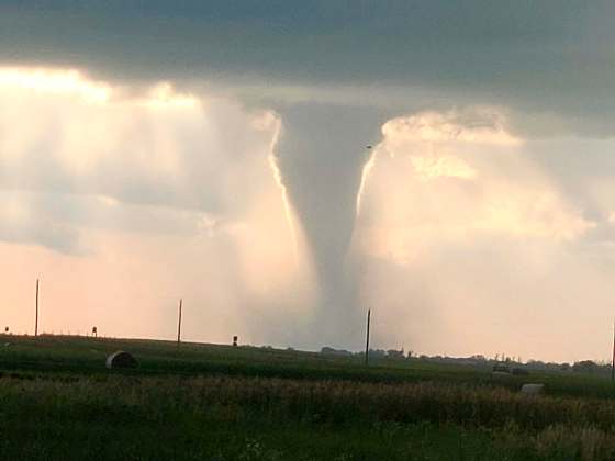 A tornado touches down near Virden on Aug. 7. (Submitted / Brandon Sun files)