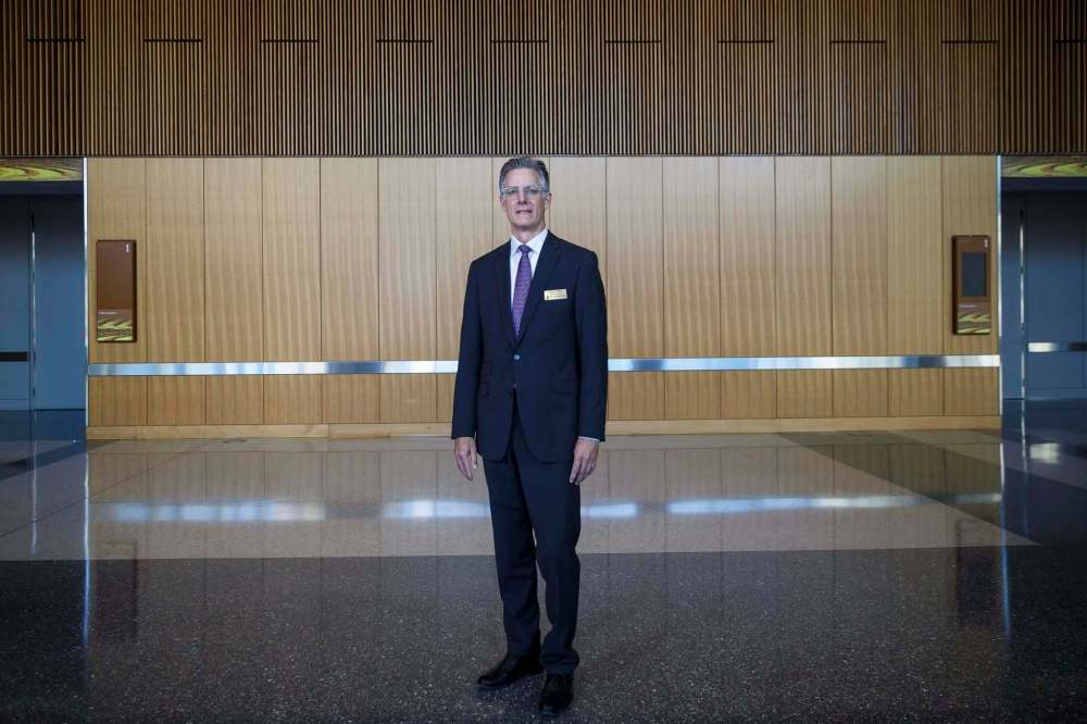 MIKE DEAL / WINNIPEG FREE PRESS
Drew Fisher, CEO of the RBC Convention Centre, says September will be busier than August due in part to the opening of the Imagine Van Gogh exhibit, featuring giant projections of the artist’s paintings, later this month.