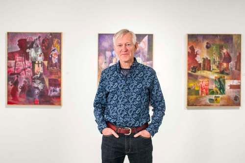 MIKAELA MACKENZIE / WINNIPEG FREE PRESS
Artist Patrick Treacy presents Magpie Beauty at Winnipeg's Cre8ery gallery.
