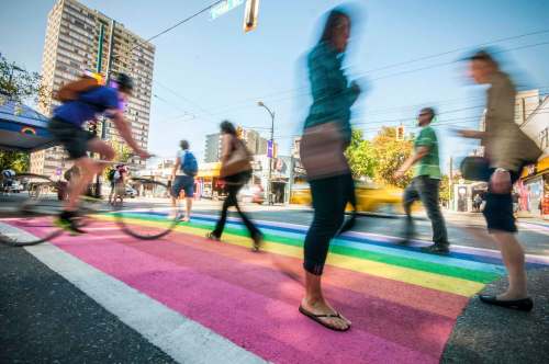 VANCOUVER TOURISM
LGBTTQ+ districts, such as Davie Village in Vancouver, are becoming the norm in Canadian cities.