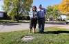 RUTH BONNEVILLE / WINNIPEG FREE PRESS
Patricia Gagnon and her husband Ernie next to the spot on their boulevard in North Kildonan where a large tree once stood that was damaged in a 2016 storm and promptly removed by the city. They're frustrated with the timeline for the replacement tree which they've been told won't be planted until July, 2022.