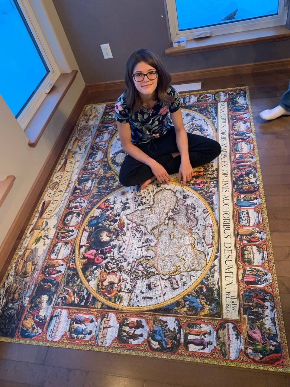 SUPPLIED
Alexa Storozuk, 13, with her 9,000 piece puzzle.